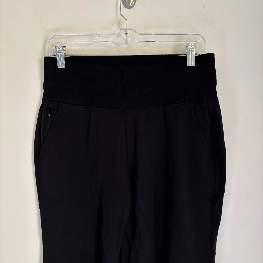 Athleta Venice Jogger Pants High Rise Athletic Black Pockets Medium